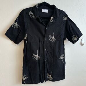 Old Navy Button up Shirt with White Design